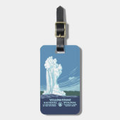 Alter Treppenpark und Yellowstone Nationalpark Gepäckanhänger (Vorderseite vertikal)