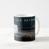 Alter treuer Geyser Eruption Yellowstone Kaffeetasse (VorderseiteRechts)
