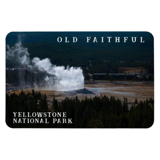 Alter treuer Geyser Eruption Yellowstone Magnet (Horizontal)
