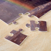 Alter treuer Gyser Yellowstone. Weihnachtsgrüßen Puzzle (Seite)