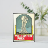Alter treuer Yellowstone Postkarte (Stehend Vorderseite)