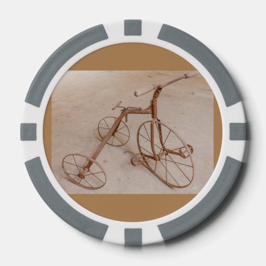 ALTER TRICYCLE 1928 CLAY POKER CHIPS (Vorderseite)
