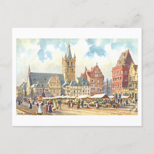 Alter Trierer Marktplatz Postkarte (Vorderseite)