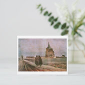 Alter Turm von Nuenen, Van Gogh Fine Art Postkarte (Stehend Vorderseite)