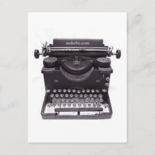 ALTER TYPEWRITER POSTKARTE (Vorderseite)