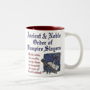 Alter u. edler Auftrag der Vampireslayers-Tasse Zweifarbige Tasse