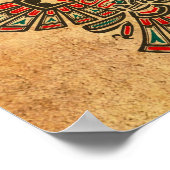 Alter und abgenutzter Haida-Zwei-Geißelvogel Poster (Ecke)