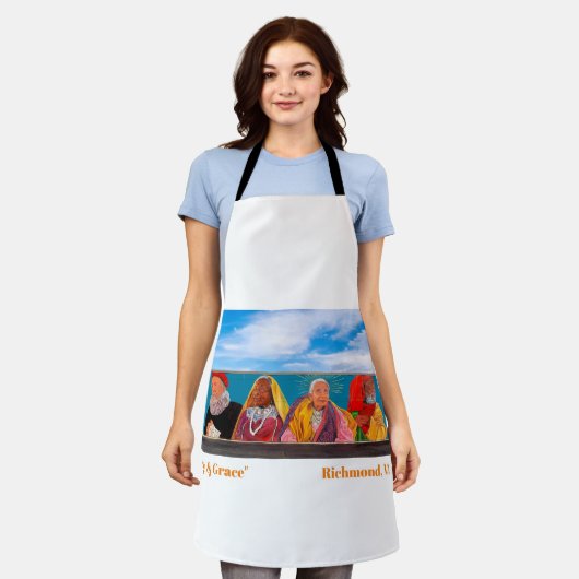 Alter und Grace Mural Schürze (Getragen)