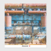 Alter und rostiger Atlas Imperial Diesel Motor in  Aufkleber (Blatt)