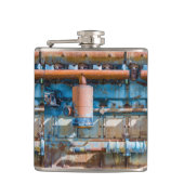 Alter und rostiger Atlas Imperial Diesel Motor in Flachmann (Vorderseite)