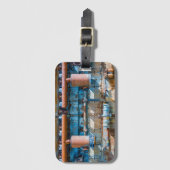 Alter und rostiger Atlas Imperial Diesel Motor in Gepäckanhänger (Vorderseite Vertikal)