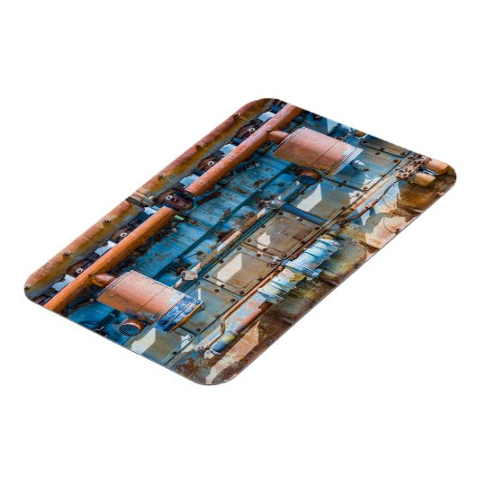 Alter und rostiger Atlas Imperial Diesel Motor in Magnet (Linke Seite)