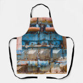 Alter und rostiger Atlas Imperial Diesel Motor in Schürze (Vorderseite)