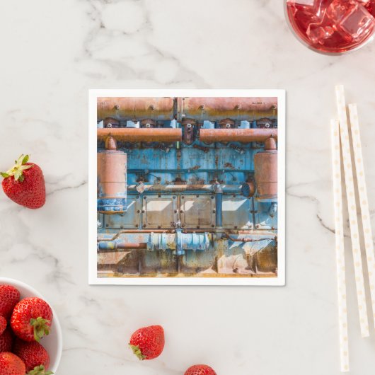 Alter und rostiger Atlas Imperial Diesel Motor in Serviette (Beispiel)