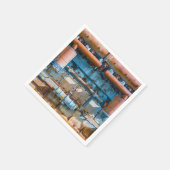 Alter und rostiger Atlas Imperial Diesel Motor in Serviette (Ecke)