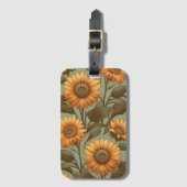 Alter und Sonnenblumen II Gepäckanhänger (Vorderseite Vertikal)
