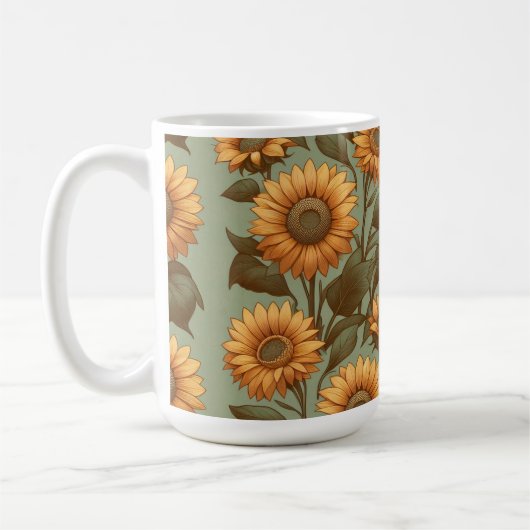 Alter und Sonnenblumen II Kaffeetasse (Links)