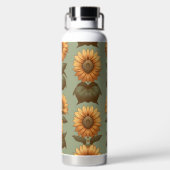 Alter und Sonnenblumen II Trinkflasche (Rückseite)