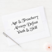 Alter und Treachery-Sticker Rechteckiger Aufkleber (Umschlag)