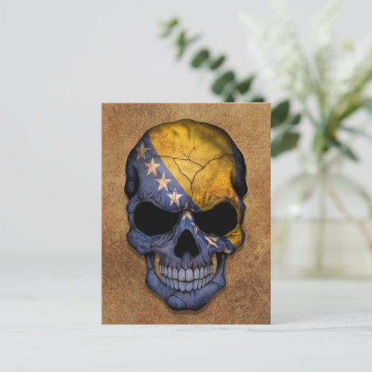 Alter und Wortes Bosnien - Herzegowina - Flaggensc Postkarte (Stehend Vorderseite)