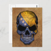 Alter und Wortes Bosnien - Herzegowina - Flaggensc Postkarte (Vorne/Hinten)