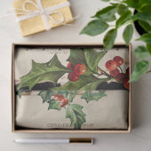 Alter Vater Weihnachten, Holly & Music Decoupage Seidenpapier (Geschenk)