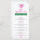 Alter verbessert sich mit Weinkarte Menükarte (Vorne/Hinten)