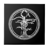 Alter verwitterter Baum Fliese (Vorderseite)