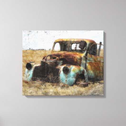 Alter Vintager LKW Leinwanddruck (Vorderseite)