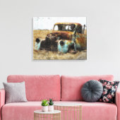 Alter Vintager LKW Leinwanddruck (Insitu (Wohnzimmer))