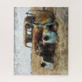 Alter Vintager LKW Puzzle (Vertikal)