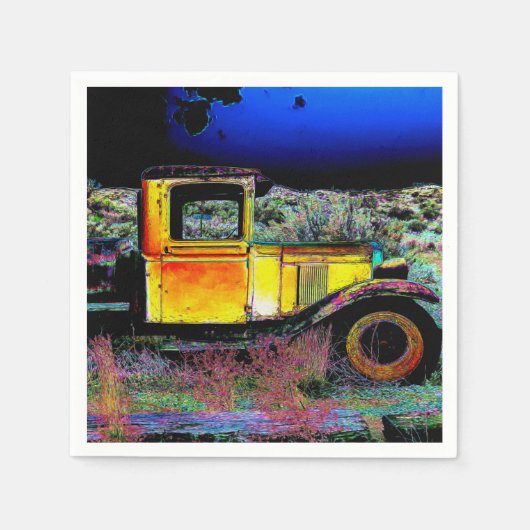 Alter Vintager LKW Serviette (Vorderseite)