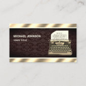 Alter Vintager Schriftsteller der Antike Beruflich Visitenkarte (Vorderseite)