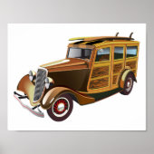 Alter Vintagewagen Poster (Vorne)
