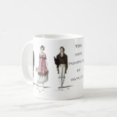 Alter von Jane Austen gegen Tanz Contradance Kaffeetasse (Vorderseite Links)