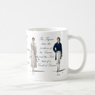 Alter von Jane Austen gegen Tanz Contradance Kaffeetasse
