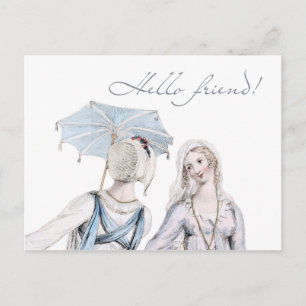 Alter von Jane Austen Regency Hello Friend Postcar Postkarte