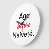 Alter vor Naivete Acrylmauer-Uhr Große Wanduhr (Winkel)