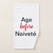 Alter vor Naivete Badhandtuch Set (Handtuch)