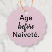 Alter vor Naivete Foil Favor Tag (Rückseite)