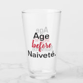 Alter vor Naivete Glas (Rückseite)