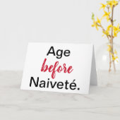 Alter vor Naivete Karte (Gelbe Blume)