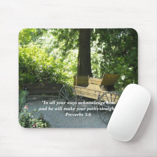 Alter Wagen mit Schriftenverse Mousepad (Mit Mouse)