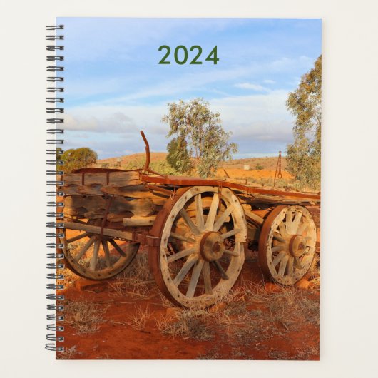 Alter Wagen, Outback Australien Jahresplaner 2024 Planer (Vorderseite)