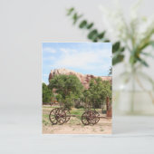 Alter Wagen, Pionierdorf, Utah 2 Postkarte (Stehend Vorderseite)
