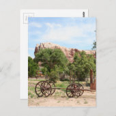 Alter Wagen, Pionierdorf, Utah 2 Postkarte (Vorne/Hinten)