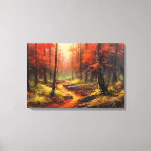Alter Weg im japanischen Wald Fine Art Leinwanddruck