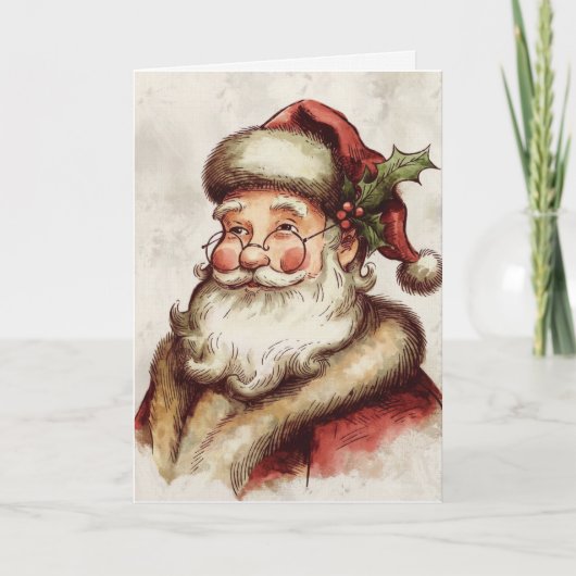 Alter Weihnachtsmann Karte (Vorderseite)