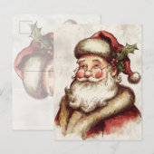 Alter Weihnachtsmann Postkarte (Vorne/Hinten)