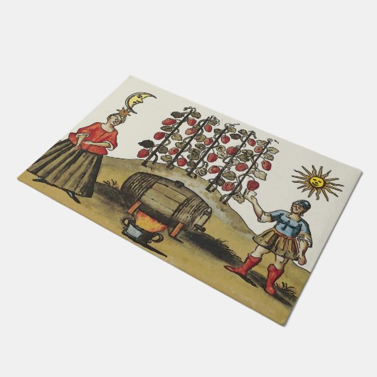 Alter Weinberg, fügen Sie Text Doormat Fußmatte (Schrägansicht)